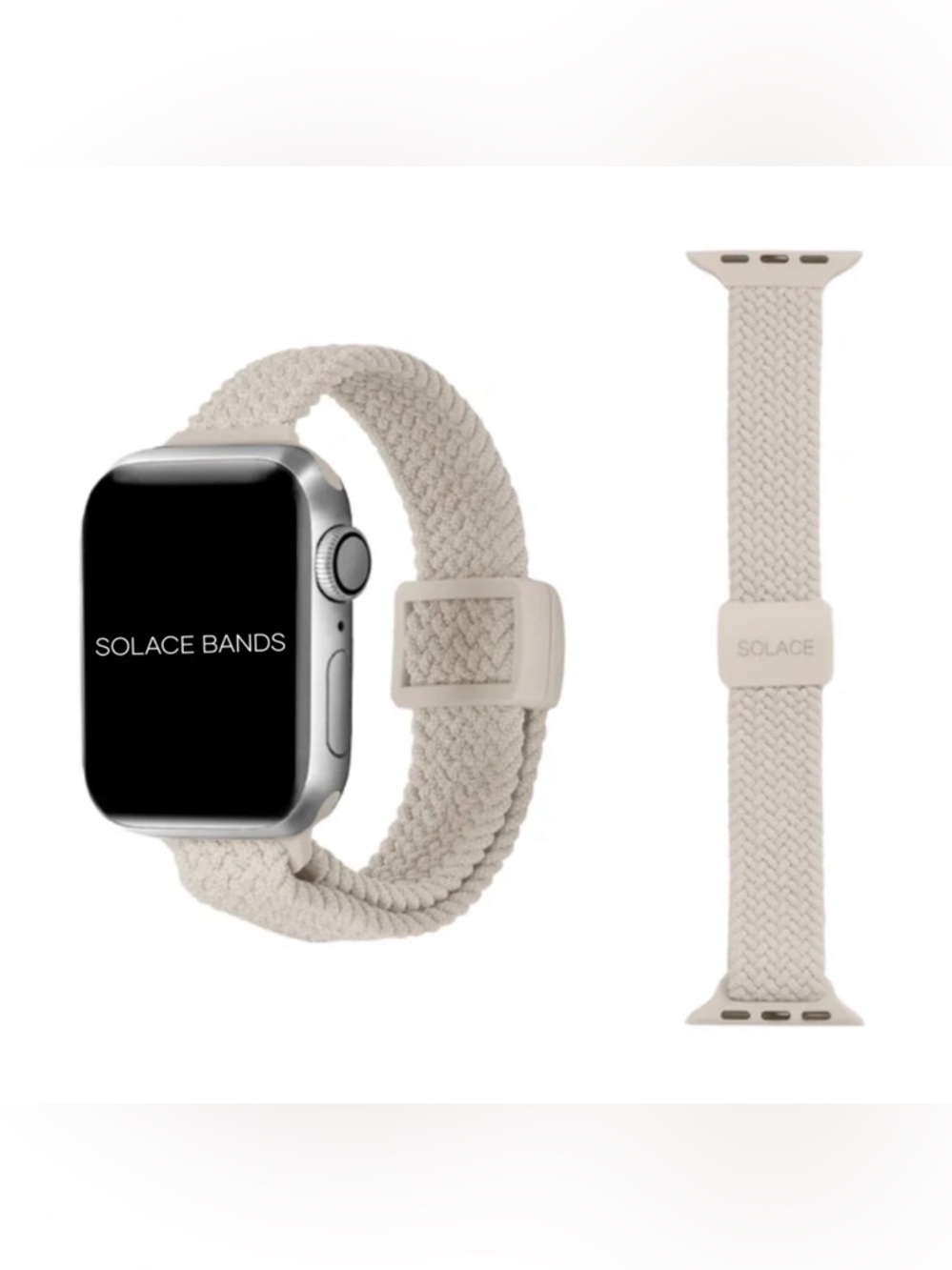 Solace Bands Woven Apple Watch Band in Light Beige - 38/40/41
